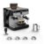 Krups XP801TG0 Precision Steam & Pump Espresso Coffee Machine with Grinder in Black & Stainless Steel