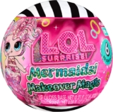 L.O.L. Surprise Mermaids Makeover Magic Tots – DIY Wearable Lip Gloss for You and Your Doll, Mix and Create Makeup, Fun Water Play, 6 Dolls to Collect – for Ages 4 Years