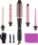 LANDOT 5-in-1 Hair Curling Wand Set with Thermal Brush, Multi-Size Barrels (9-38mm) for Salon Waves, Curls & Smooth Blowout Styles Fast Heat-Up, Includes Heat Mat & Glove