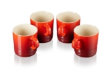 LE CREUSET Stoneware Mugs, Set of 4, 350 ml Each, Cerise With Voucher Sold By Le Creuset UK