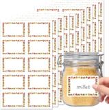 LEBKFT 100 Pcs Decorative Jar Labels for Jams Spices & Preserves, Easy Peel Self Adhesive Kitchen Labels with Smooth Write Surface for Food Containers Pantry Organization and Freezer Storage