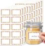 LEBKFT 100 Pcs Decorative Jar Labels for Jams Spices & Preserves, Easy Peel Self Adhesive Kitchen Labels with Smooth Write Surface for Food Containers Pantry Organization and Freezer Storage