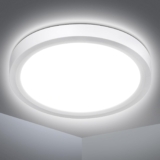 LED Ceiling Lights 15W, 1500LM Daylight White 5000K Round Bathroom Light Ø 18cm,IP44 Waterproof, Flush Ceiling Lights for Living Room, Kitchen, Bedroom, Office 1 Pack White