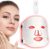 LED Face Light Therapy Mask 660nm Red Light and 850nm Near Infrared Face Light, 3 in 1 Chip Redlight Lamp at Home and Travel (Beige)
