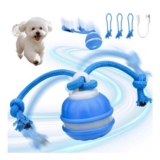 LEEWENYAN Moving Dog Toy, Interactive Rolling Ball, Rechargeable (Blue)