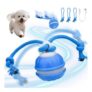 LEEWENYAN Moving Dog Toy, Interactive Rolling Ball, Rechargeable (Blue)