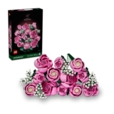 LEGO Botanicals Pink Roses Building Set for Adults – 10374