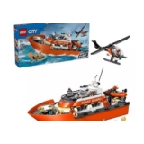 LEGO City Coast Guard Rescue Boat & Helicopter Playset (60504)