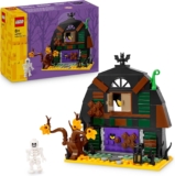 LEGO Halloween Barn – Play & Display Toy with a Skeleton Minifigure and Spooky Accessories incl. a Bat & Lamps – Creative Gift for 8 Year Old Boys and Girls – 40721