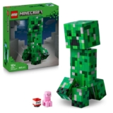LEGO Minecraft The Creeper Toy – Posable Mob Figure incl. a Hidden Compartment with a Pig & TNT Element 21276