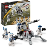 LEGO Star Wars 75345 501st Clone Troopers Battle Pack Set – Collectible Building Toy with an AV-7 Cannon & 4 Minifigures