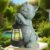 LETITIN Solar Cat Garden Statue with Lights, Outdoor Cat Decor with Solar Powered LED – Weather Resistant Figurine for Yard, Patio, Lawn – Night Light Gift for Cat Lovers