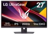 LG 27G610A-B 27 LG UltraGear G6 Gaming Monitor, QHD display, 200Hz, sRGB 99% (Typ.), 1ms (GtG), Black With BLC/HSD/Totum/Unidays/EPP