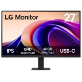 LG Monitor 27U631A – QHD 1440p IPS 27 inch, 100Hz, 5ms, Computer desktop display, Flicker safe & Reader Mode, USB-C, HDMI, Matte Black