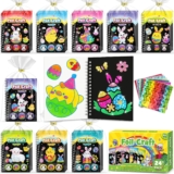 LIKYMO Foil Art – Party Bag Fillers for Kids, Foil Craft Books, No Mess Art and Craft for Kids, DIY Creative Activity, Travel Toys, Girls Boys Gifts for Ages 4-9 (24PCS Green)