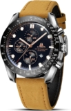LN LENQIN Mens Watches Analog Quartz Watches for Men 30M Waterproof Mens Wrist Watch with Date Leather Band No Chronograph