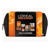 LOreal Paris Men Expert Fully Charged Washbag 4 Piece Gift Set for Him