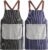 LUVDECO 2 Pack Striped Bib Apron with Cross Back & Detachable Coral Fleece Towel, Adjustable Sleeveless Kitchen Aprons for Cooking with 2 Pockets for Women Men