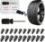 LUVDECO 21 Pcs Tyre Plug Repair Kit, Car Tyre Puncture Repair Kit with Screwdriver, Universal Self-Service Kit for Cars, SUVs, Trucks, Motorcycles, Bikes (10L10S1 Tool)
