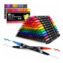 Laconile 72-Color Dual-Tip Brush Pens for Painting and Sketching
