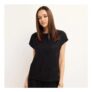 Ladies Black Plisse Top