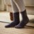 Ladies Charcoal Cosy Socks – free C&C