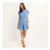 Ladies Denim Plisse Shorts