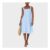 Ladies FC Long Linen Mix Dress Blue