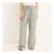 Ladies Khaki Linen-Blend Stripe Trousers