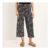 Ladies Printed Plisse Crop Trousers