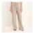 Ladies Stone Linen-Blend Stripe Trousers