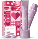 Lady Shavers for Women All-in-One Bikini Trimmer Women & Gentle Electric Razor for Lady Hypoallergenic Dual Heads for Sensitive Skin, Wet/Dry Use, Long Battery & Lightweight for Travel