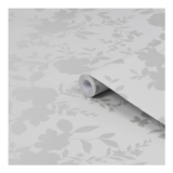Laura Ashley Westbourne Silver Floral Smooth Wallpaper