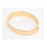 Lauren Ralph Lauren Gold Tone Script Logo Bangle
