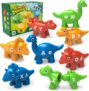 Learning Toys for 2 3 4 Year Olds Gifts, Educational Toys for Boys & Girls, Dinosaur Matching Letters Game Color Sorting Toys, Montessori for 3-5 Year Olds