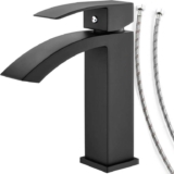 Leekayer Matt Black Bathroom Waterfall Basin Mixer Tap – LK705831BZ