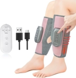 Leg Massagers with Heat,Portable Cordless Calf Massagers 5 Intensity 3 Heat 3 Modes,15Min Auto-Off,5 Airbags Compression Christmas Gifts for Men and WomenPair