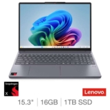 Lenovo IdeaPad Slim 3, Copilot PC, Snapdragon X, 16GB RAM, 1TB SSD, 15.3 Inch Laptop, 83N3002CUK