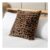 Leopard Print Fleece Cushion, Brown