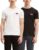 Levis Mens 2-Pack Crewneck Graphic Tee T-Shirt, Sportswear White/Mineral Black, Slim Fit L