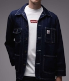 Levis Workwear Capsule unisex berkley denim chore coat in dark wash