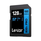 Lexar High-Performance 800x PRO SD Card 128GB, SDXC UHS-I Memory Card, C10, U3, V30, 4K UHD Video, Up to 150MB/s Read, for Point-and-Shoot