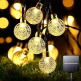 Lezonic Solar Garden Lights Outdoor, 5M/16Ft 30LED Solar Fairy Lights Waterproof, 8 Modes Decorative String Lights for Garden, Patio, Yard, Wedding, Christmas, Terrace, Party (Warm White)