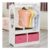 Liberty House Toys Kids Wooden Dress up Unit Pink Fabric Boxes