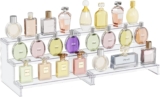 Lifewit 3 Tier Clear Display Risers Stand, 12 Inch Plastic Display Shelves,Organizer for Figures, Cupcake, Perfume, Dessert, Desktop Display Stand for Organize and Decoration, 2pack