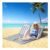 Light Grey Outsunny 2-Piece Steel Reclining Chair Set with Pillow