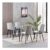 Light Grey Velvet Upholstered Dining Chairs Se T of 4 Lexi