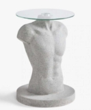 Light Male Silhouette Side Table/ Light Female Silhouette Table
