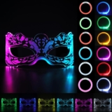 Light Up LED Glasses for Rave Party Glasses MultiColor Futuristic Mask 12 Pack Led Bracelets Glow Bracelets Bracelet f Light Up Bracelet Party Favors for Birthday Carnival Concert and Halloween