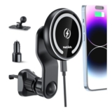 Lightning Deal-MagSafe Car Mount Charger 15W Wireless, 360 Rotation